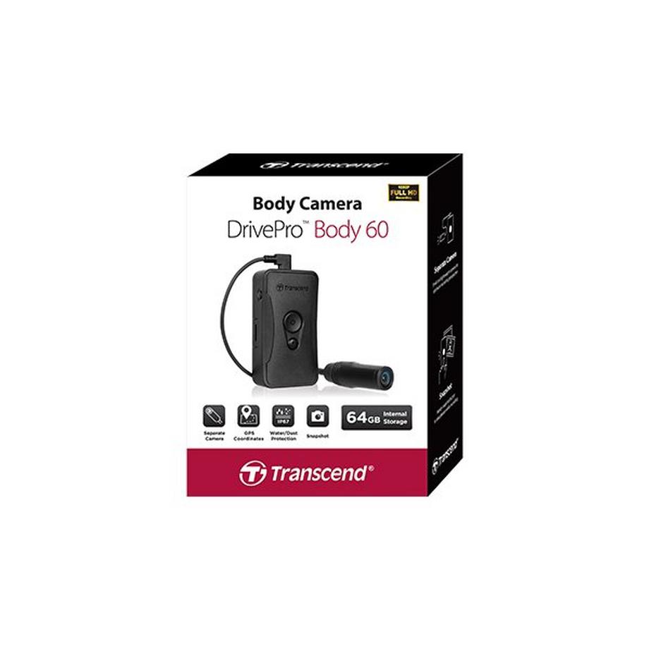 Transcend  Transcend DrivePro Body 60 Full HD WLAN Akku Schwarz 