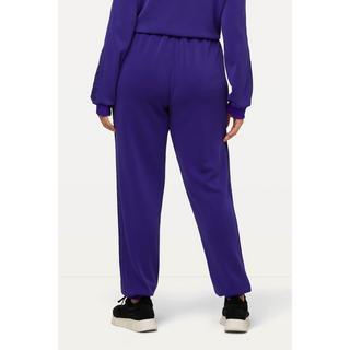 Ulla Popken  Pantalon de jogging à taille élastique, lettrage imprimé et cordon 