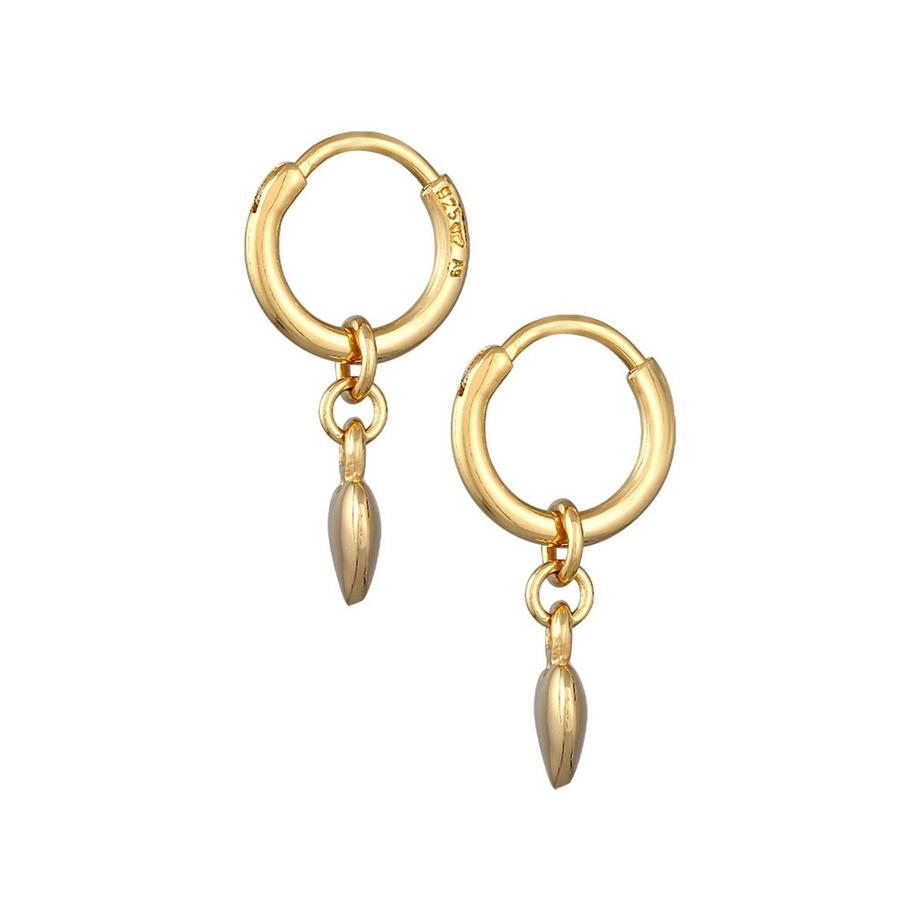 Elli  Boucles d'Oreilles Femmes Créoles Pendentif Coeur Amour Basique 