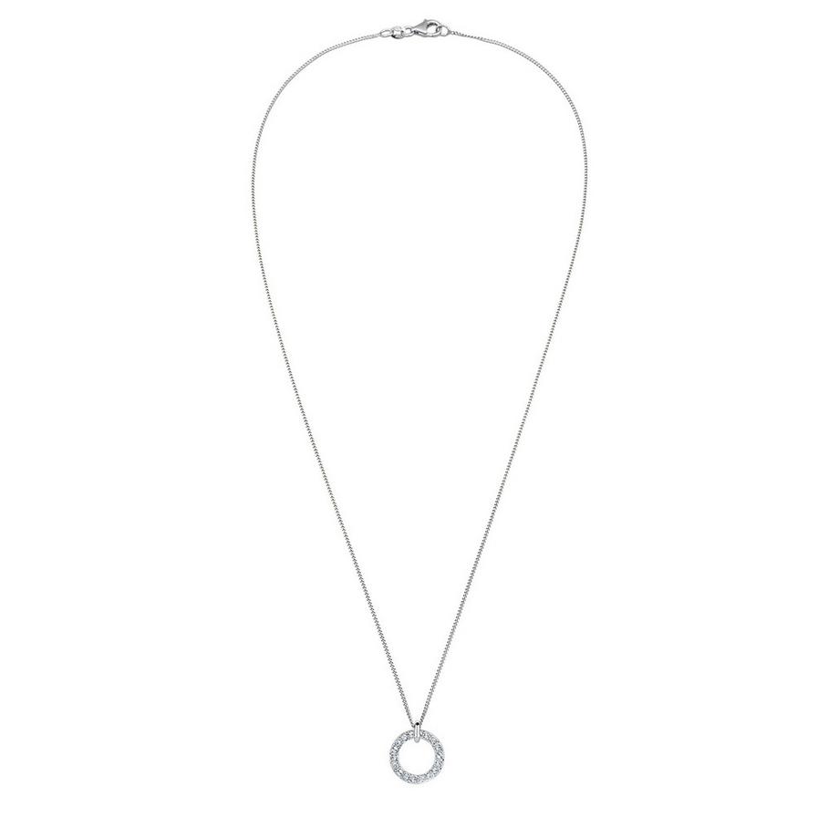Elli  Collier Femmes Pendentif Solitaire Cercle Avec Cristal 
