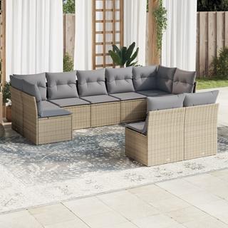 VidaXL set divano da giardino Polirattan  