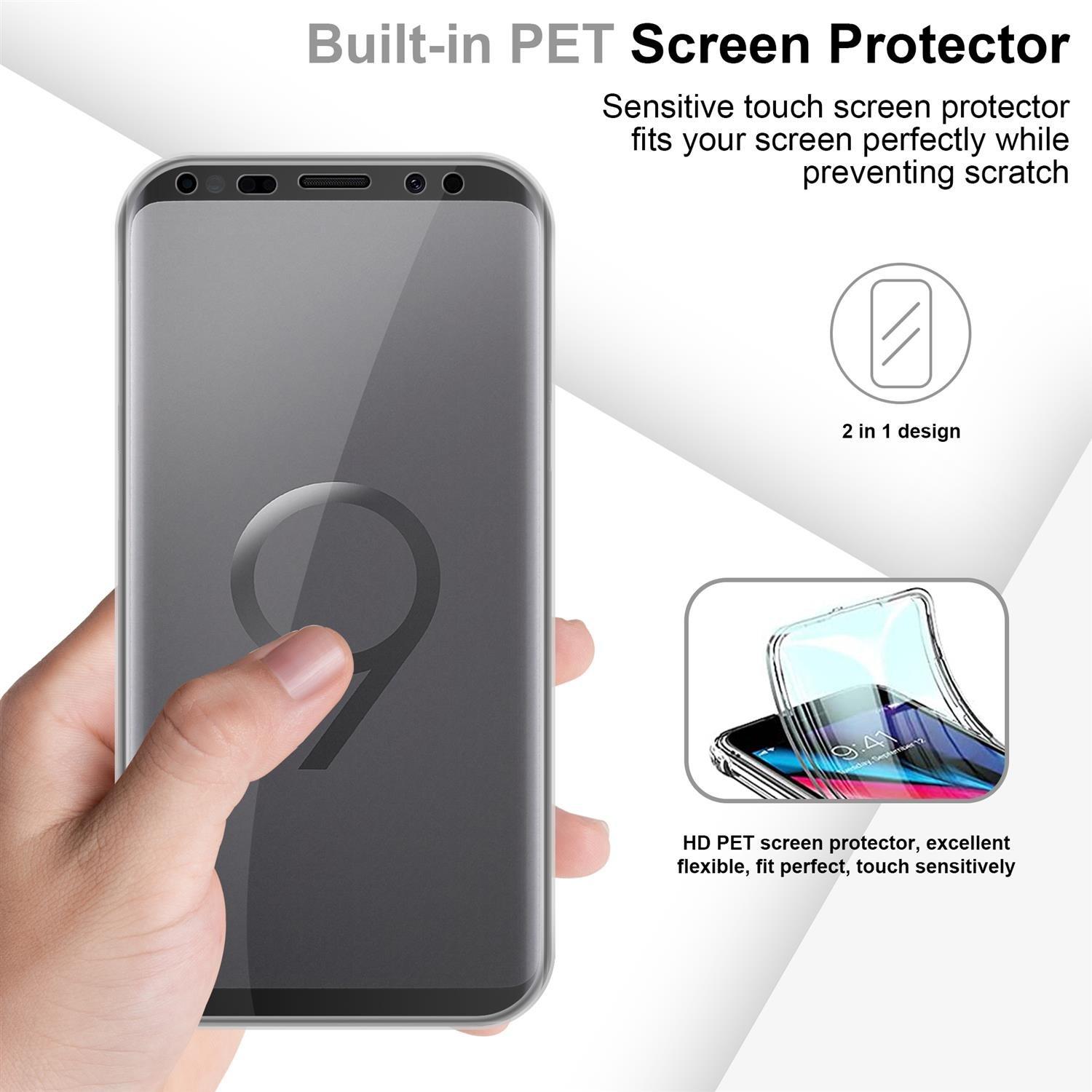 Cadorabo  Housse compatible avec Samsung Galaxy S9 - 360° Full Body Coque de protection - Protection frontale et dorsale, protection intégrale avec protection d'écran 