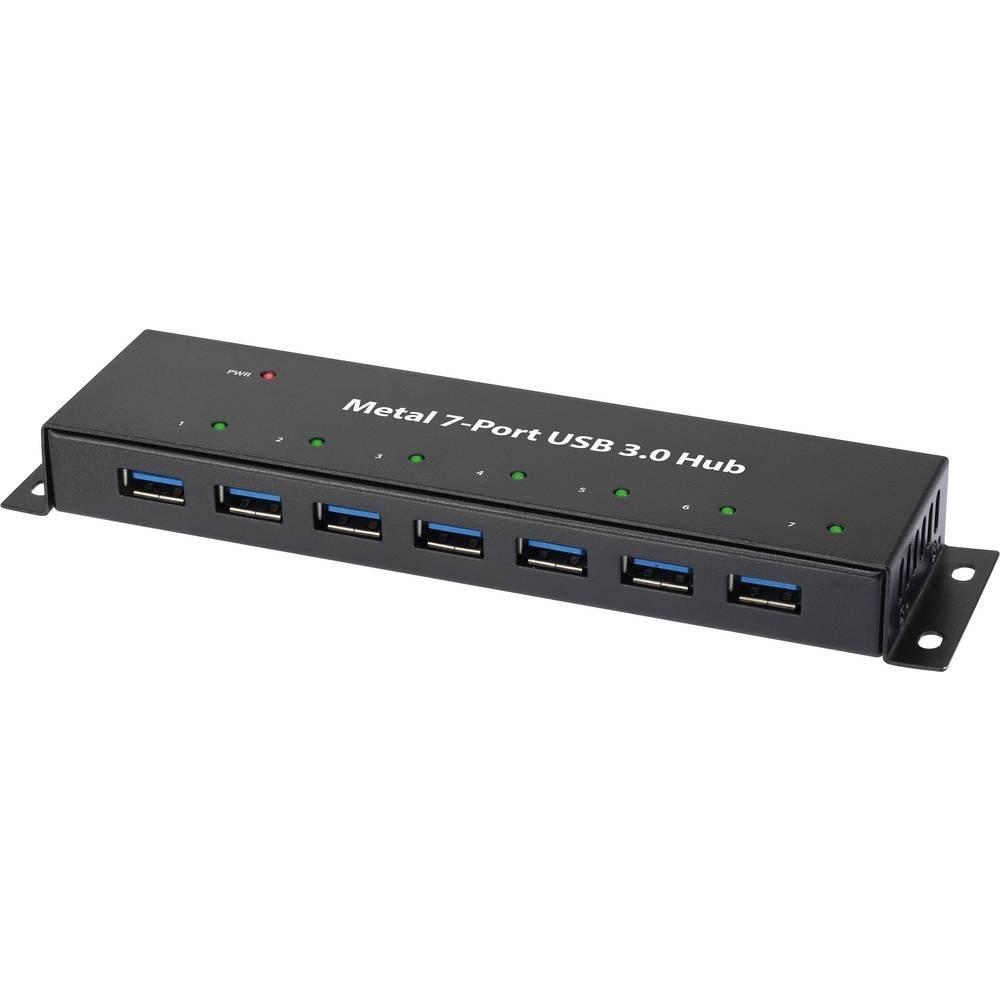 Renkforce  Renkforce Hub USB 3 7 ports métal avec bloc d 