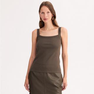 La Redoute Collections Top a costine senza maniche scollo rotondo  