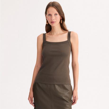 La Redoute Collections Top a costine senza maniche scollo rotondo  