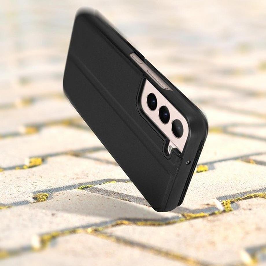 Avizar  Étui Clear View Samsung S22 Noir 