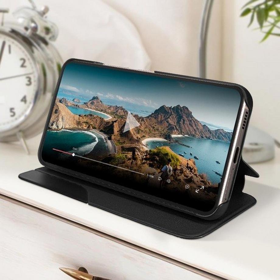 Avizar  Étui Clear View Samsung S22 Noir 