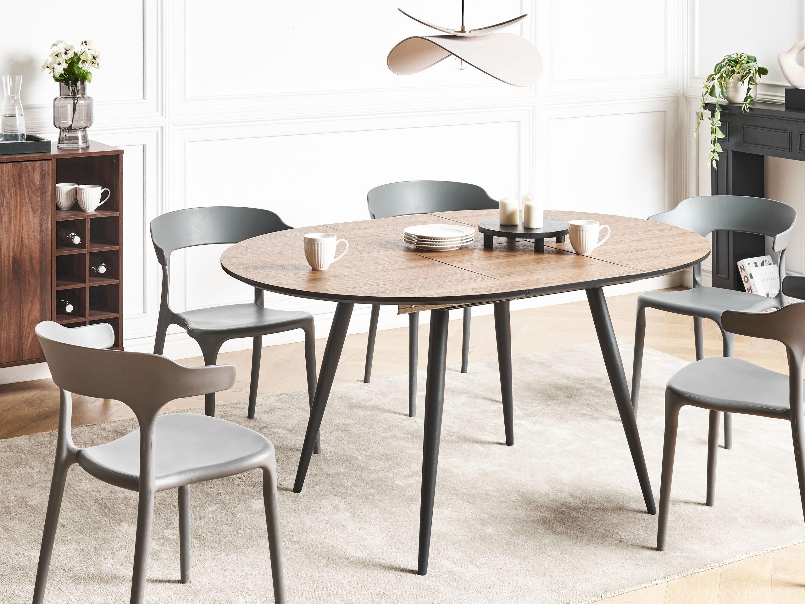 Beliani Ausziehbarer Esstisch aus MDF-Platte Modern SENIAC  