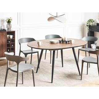 Beliani Ausziehbarer Esstisch aus MDF-Platte Modern SENIAC  