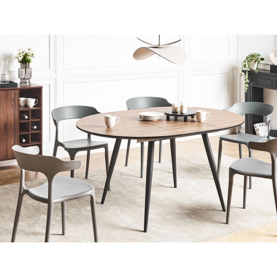 Beliani Table de salle à manger extensible en MDF Moderne SENIAC  