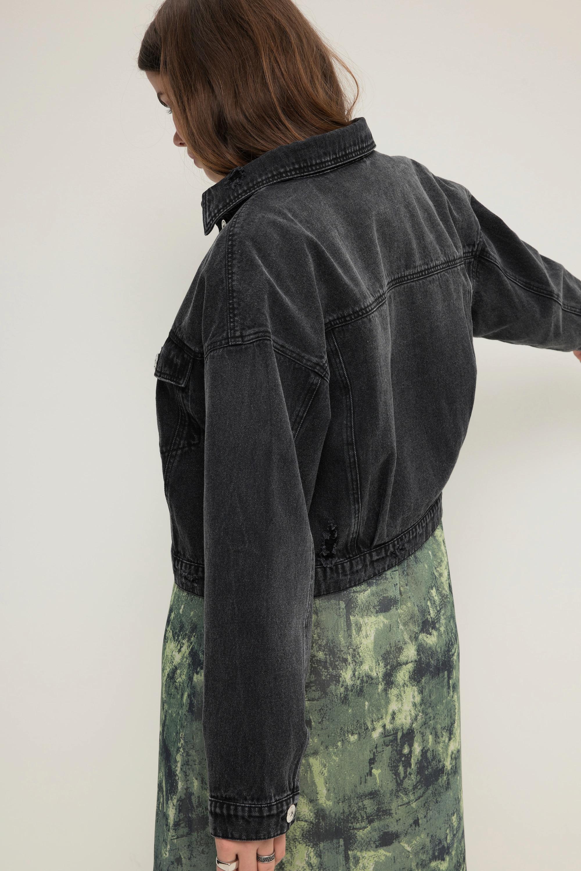 Studio Untold  Jeansjacke, oversized, Hemdkragen, Brusttaschen 