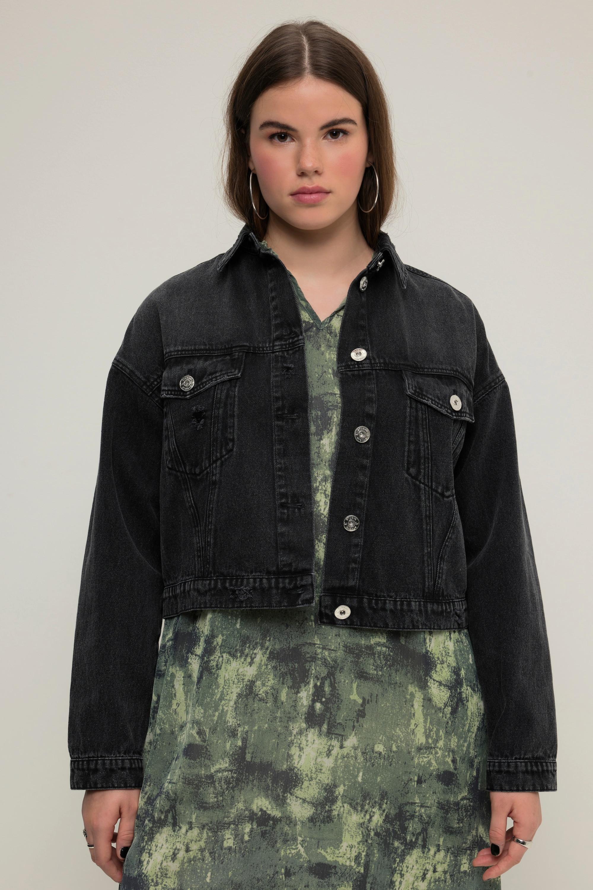 Studio Untold  Jeansjacke, oversized, Hemdkragen, Brusttaschen 