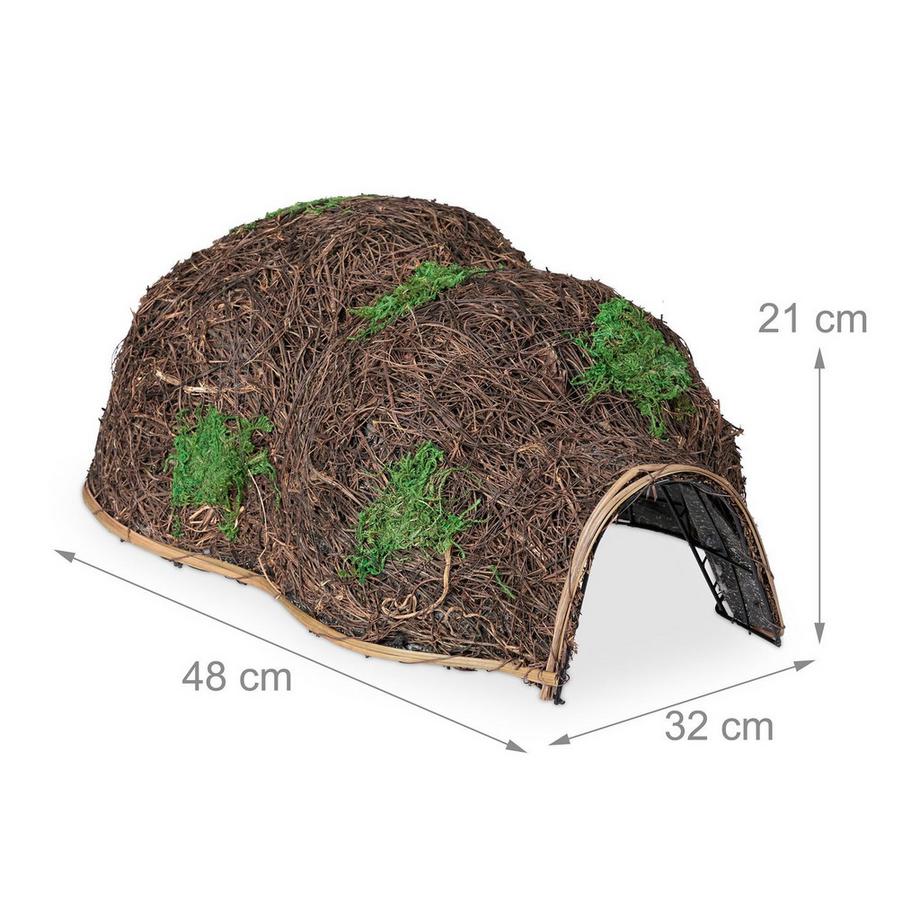 B2X  Grande maison pour hérisson en paille 