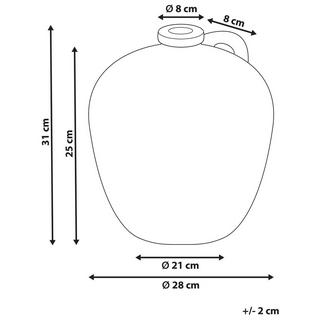 Beliani Vase décoratif en Terre cuite Traditionnel IPOH  