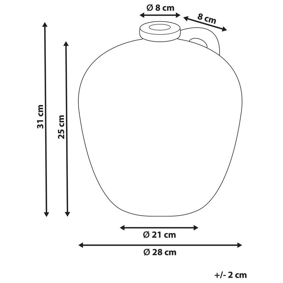 Beliani Vase décoratif en Terre cuite Traditionnel IPOH  
