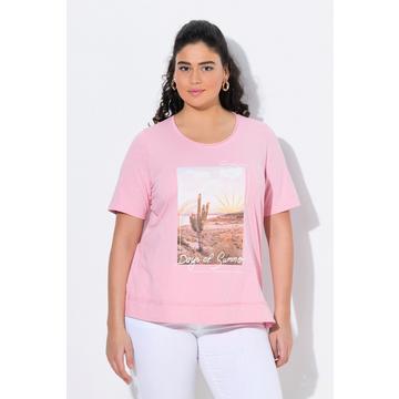 T-Shirt, Kaktus, Classic, Rollkanten, Rundhals, Halbarm