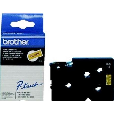 brother  Cassetta nastro Brother TC TC-601 Colore Nastro: Giallo Colore carattere:Nero 12 mm 7.7 m 