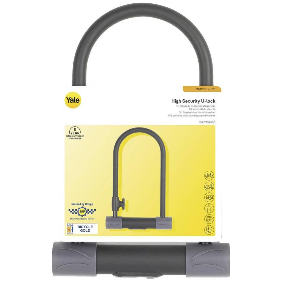 Yale  Bügel-Fahrradschloss Hohe Sicherheit inkl. 4 Schlüssel 