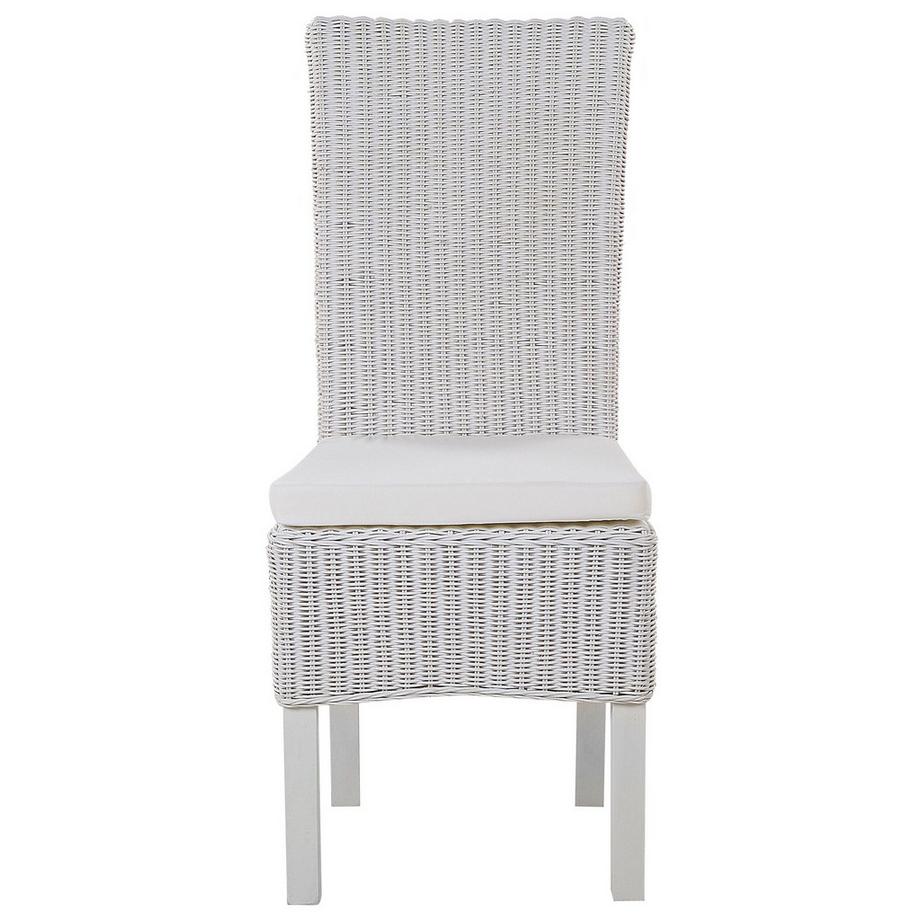 Beliani Esszimmerstuhl 2er Set aus Rattan Skandinavisch ANDES  