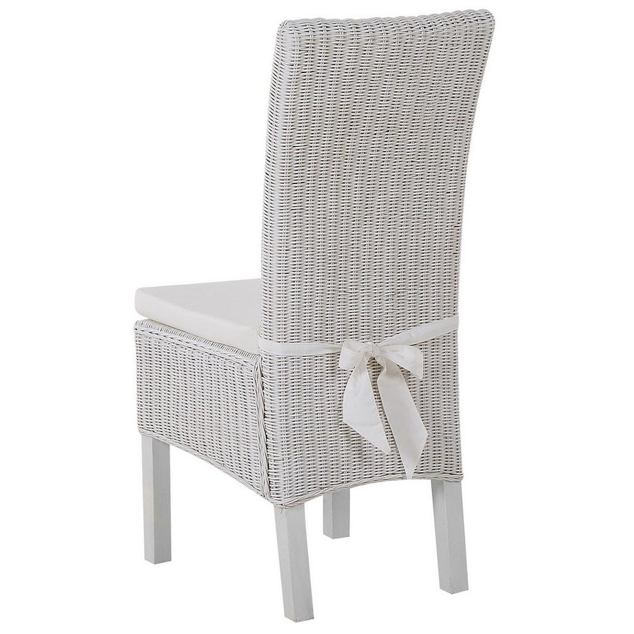 Beliani Esszimmerstuhl 2er Set aus Rattan Skandinavisch ANDES  