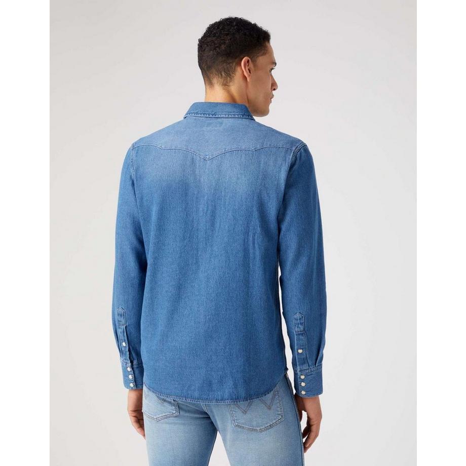 Wrangler 27MW Icon Camicia Regular Fit in Denim  