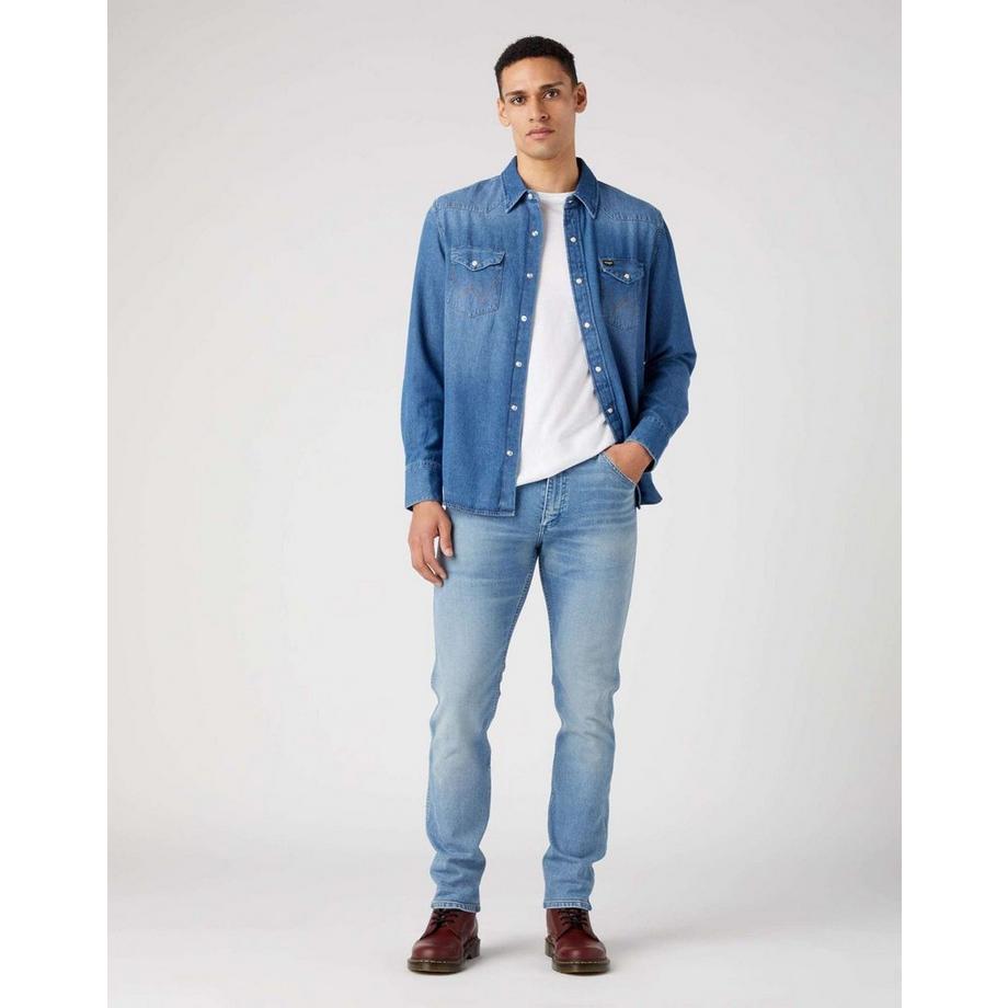 Wrangler 27MW Icon Camicia Regular Fit in Denim  