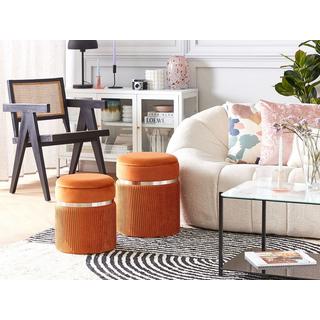 Beliani Pouf en Velours Moderne CAMDENTON  