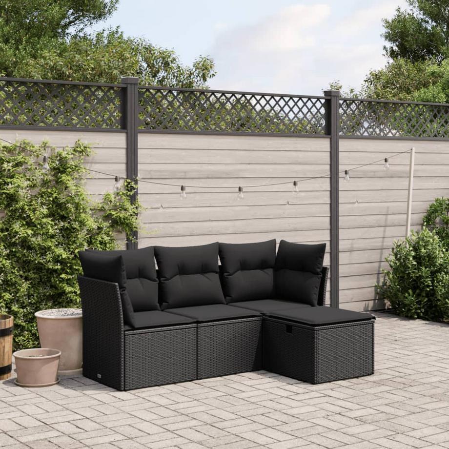 VidaXL set divano da giardino Polirattan  