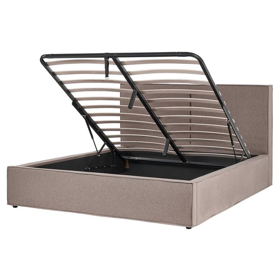 Beliani Letto contenitore en Tessuto Moderno MOISSAC  