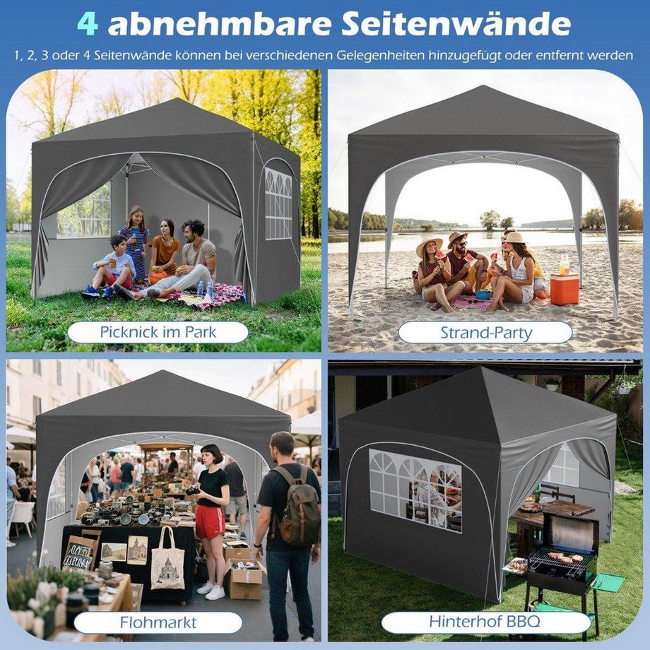 Northix Tenda a baldacchino pop-up, 4 pareti  