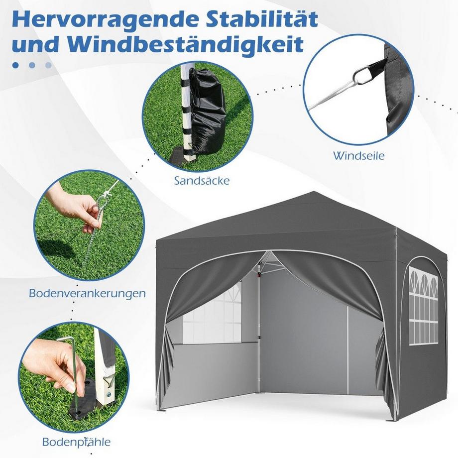 Northix Tenda a baldacchino pop-up, 4 pareti  