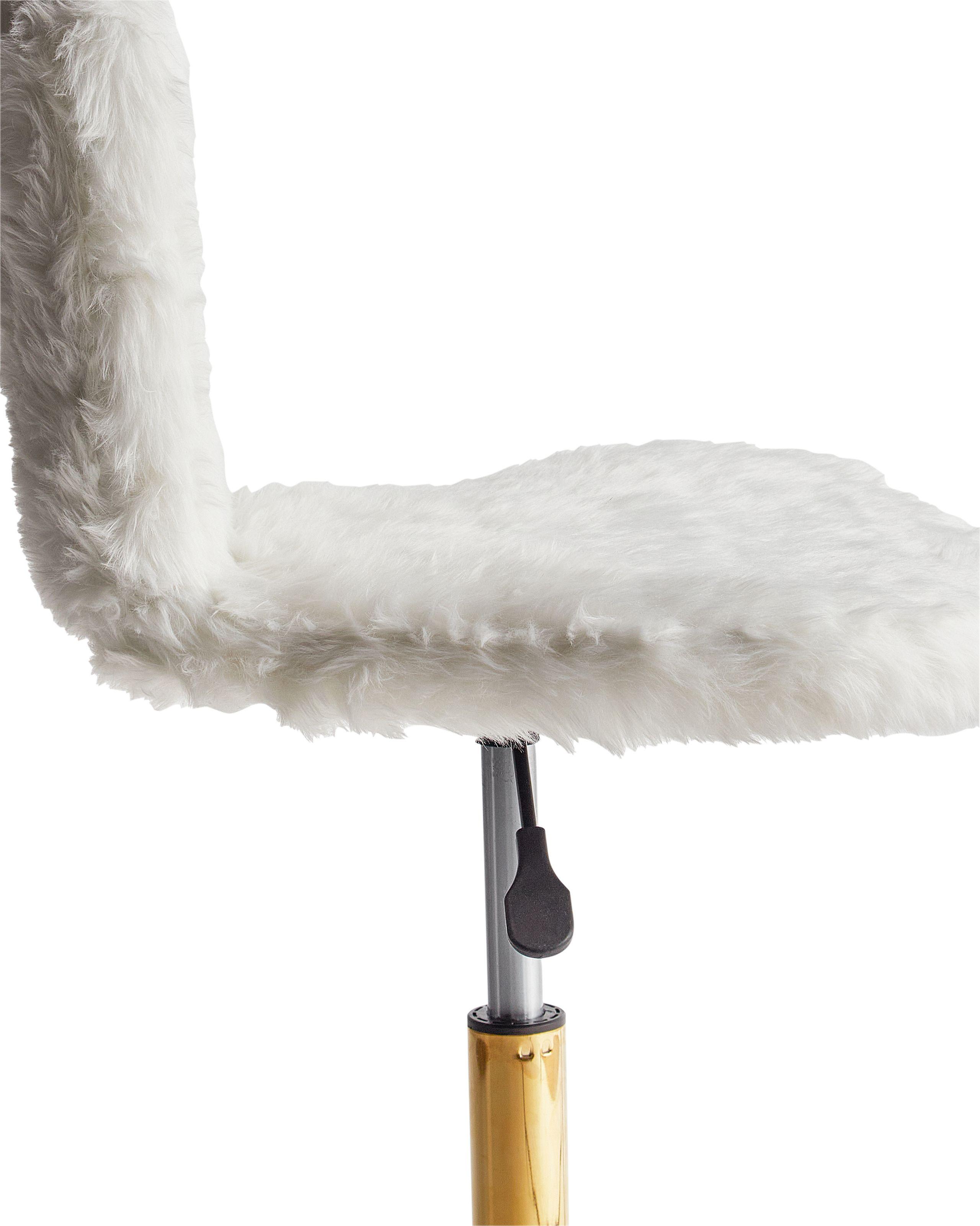 Beliani Sedia da scrivania en Finta pelliccia Moderno MARGATE  