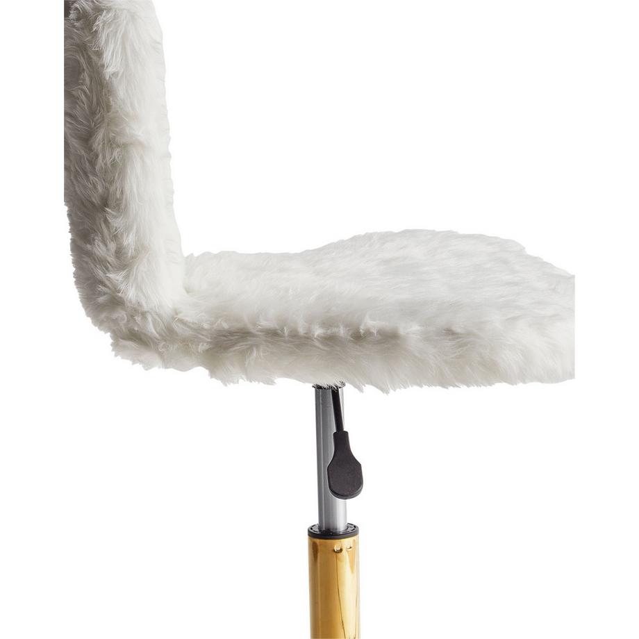 Beliani Chaise de bureau en Fourrure synthétique Moderne MARGATE  
