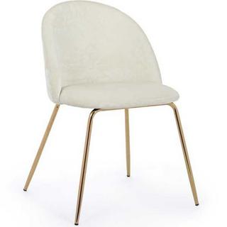 mutoni Chaise Tania velours blanc  