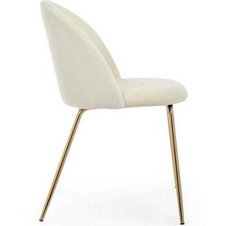 mutoni Chaise Tania velours blanc  