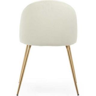 mutoni Chaise Tania velours blanc  