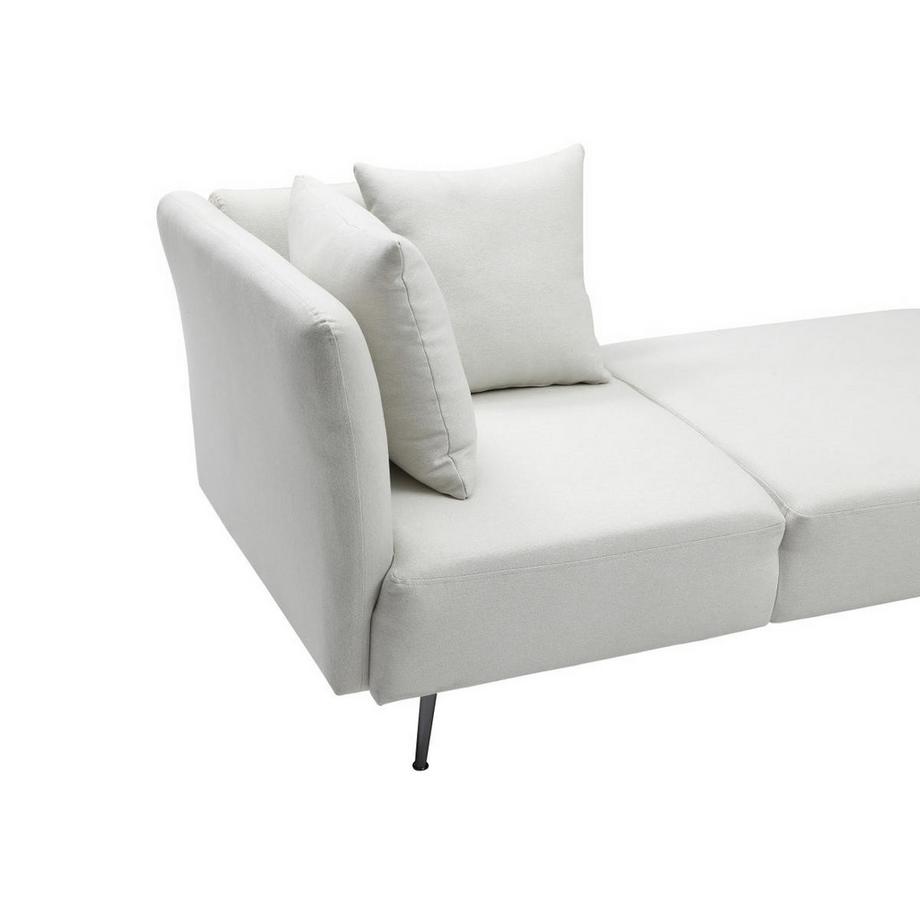 Vente-unique Méridienne droite en tissu crème NAPASA  