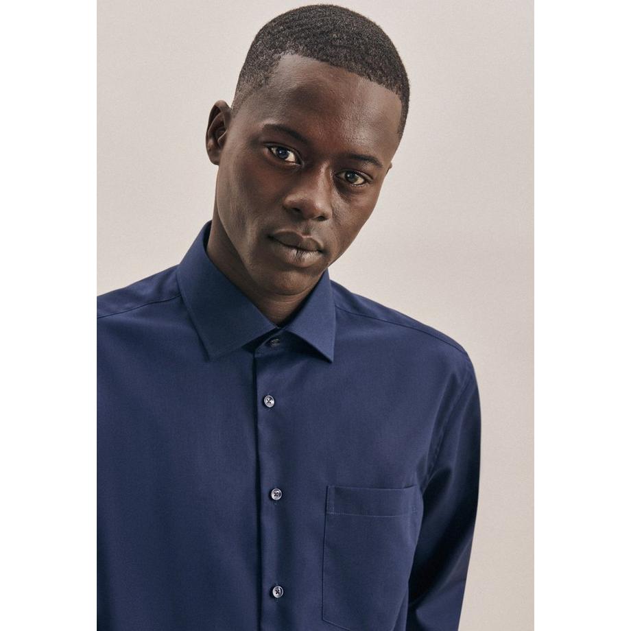 Seidensticker Camicia Business Regular Fit Manica Lunga Tinta Unita  