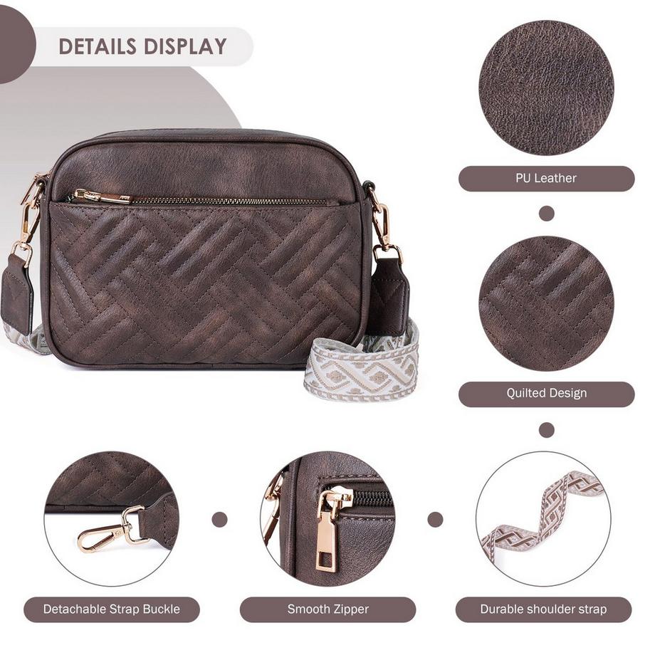 Only-bags.store Sac à Bandoulière Matelassé Pour Téléphone Portable avec Large Bandoulière Réglable  