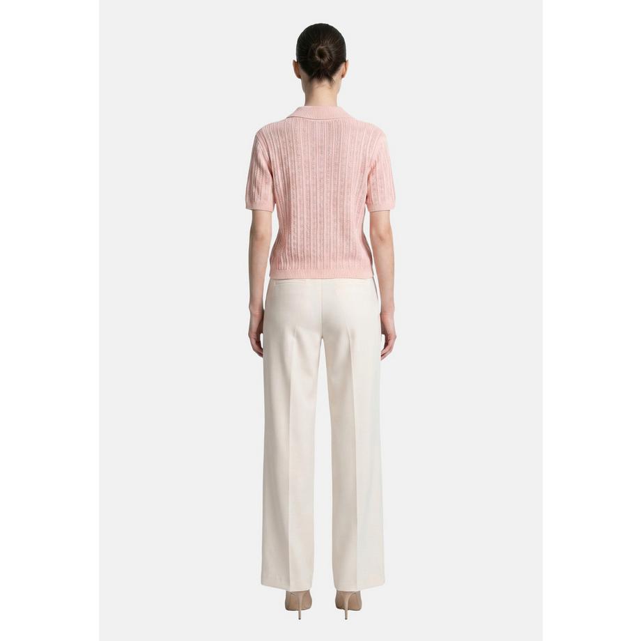Roberta Rossi Cardigan lavorato a maglia con collo e maniche corte  