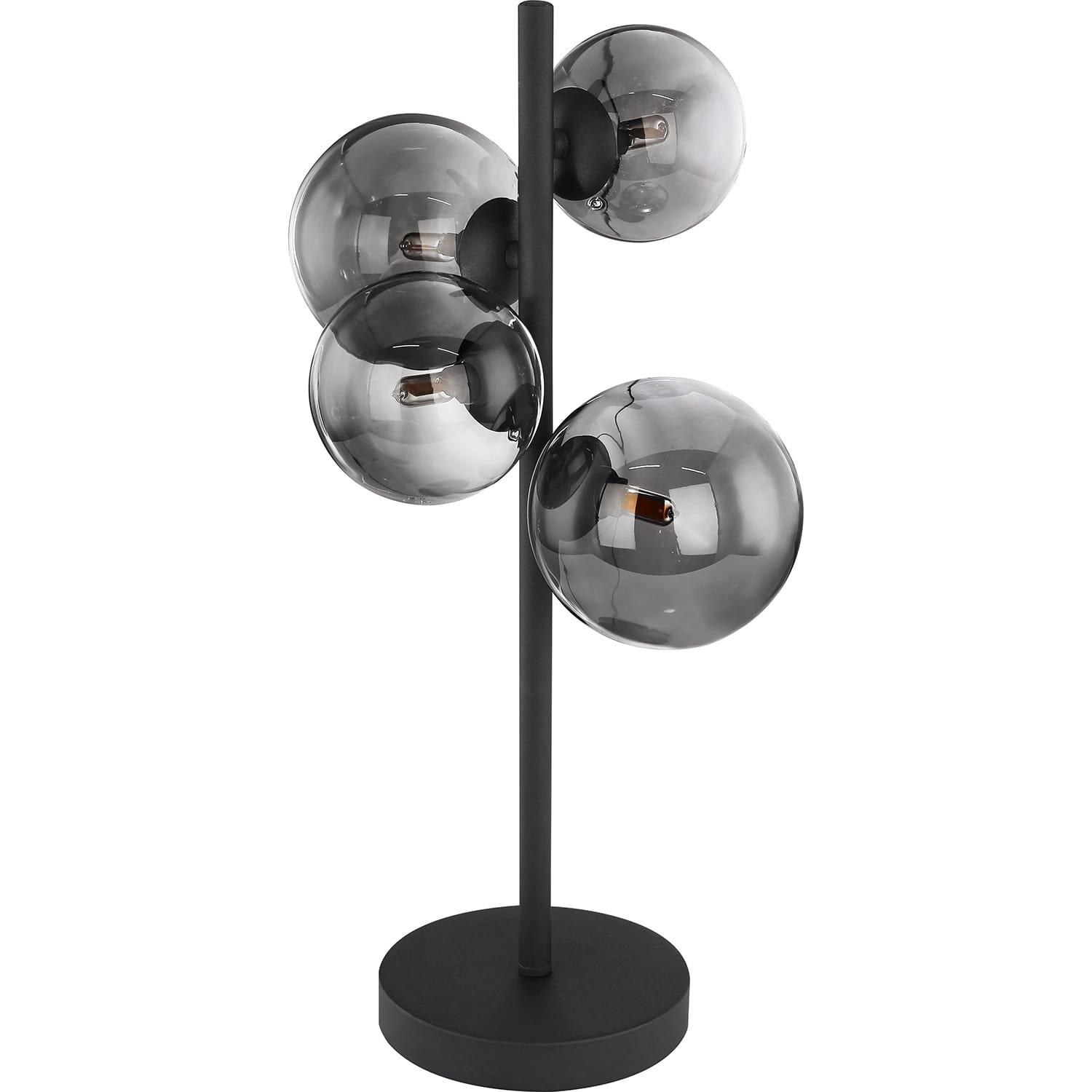 mutoni Lampada da tavolo Riha in metallo nero 4xG9 LED  