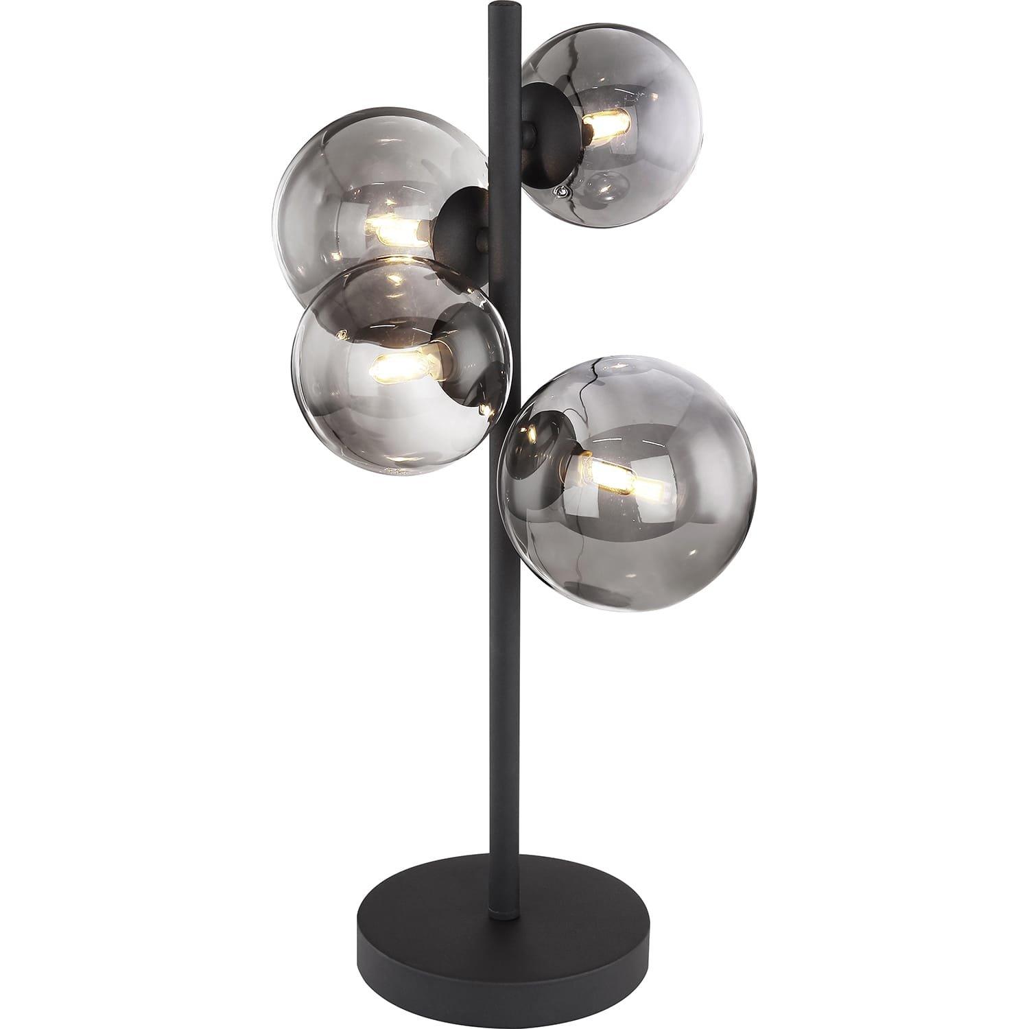 mutoni Lampada da tavolo Riha in metallo nero 4xG9 LED  