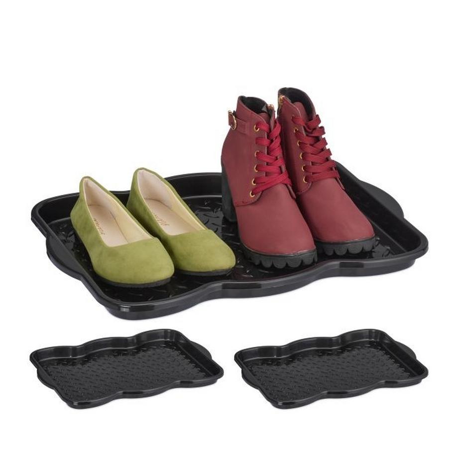 set di 3 vaschette raccogli gocce per 2 paia di scarpe