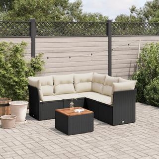 VidaXL set divano da giardino Polirattan  