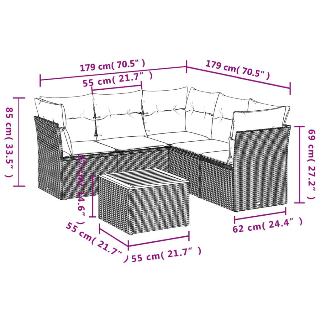 VidaXL Garten sofagarnitur poly-rattan  