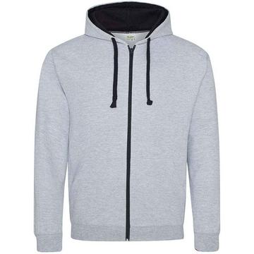 Varsity Hoodie mit durchgehendem Reißverschluss