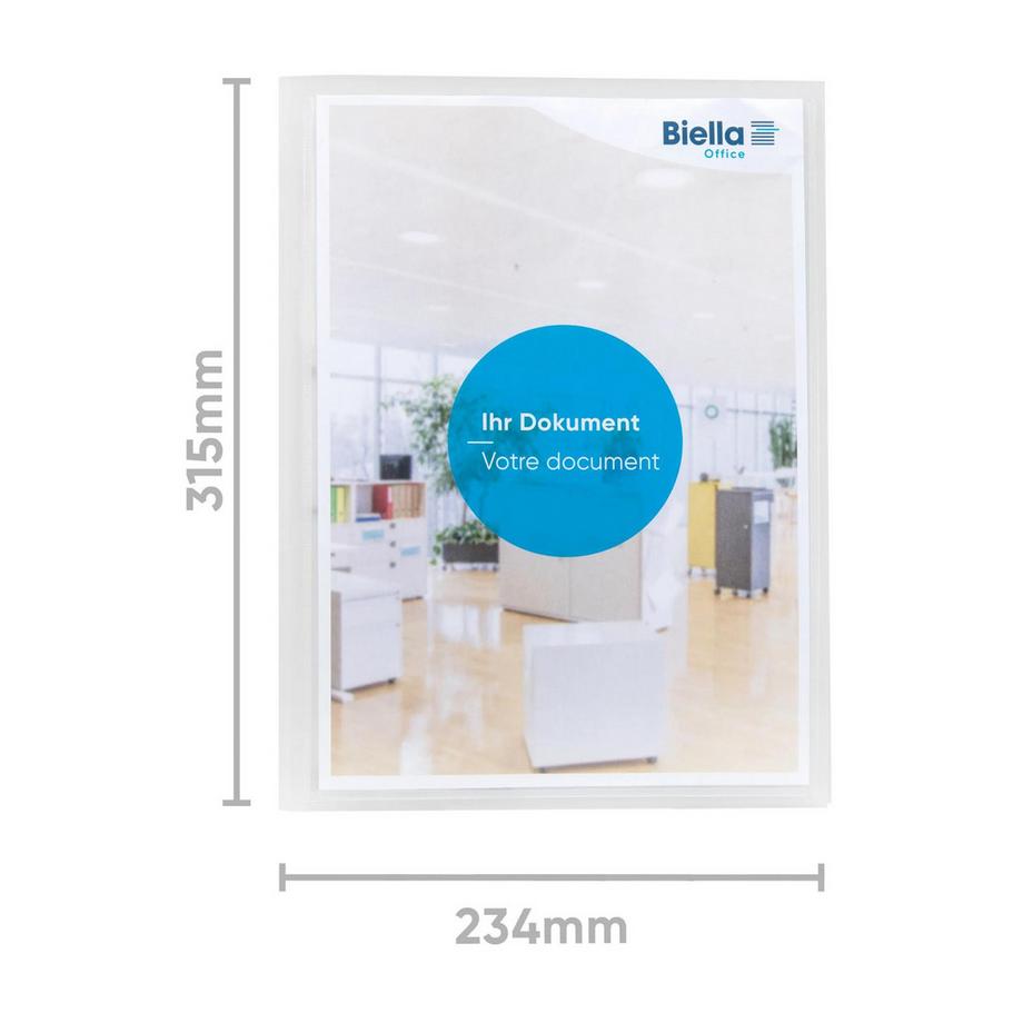 Biella BIELLA Schnellhefter Pro-File #2 A4 164402.03 transp.,PP,Sichttasche 80 Bl.  
