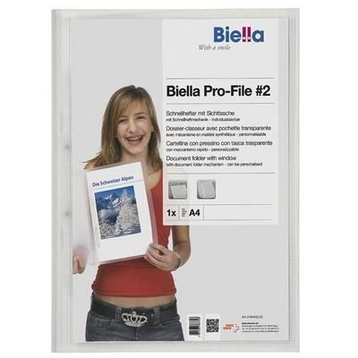 Biella BIELLA Schnellhefter Pro-File #2 A4 164402.03 transp.,PP,Sichttasche 80 Bl.  