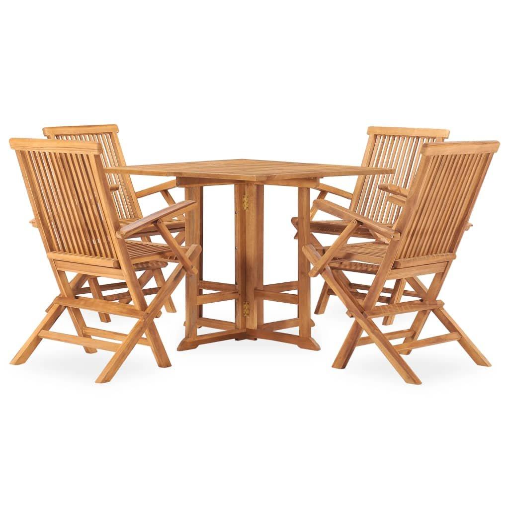 VidaXL set da pranzo da esterno Teak riciclato  