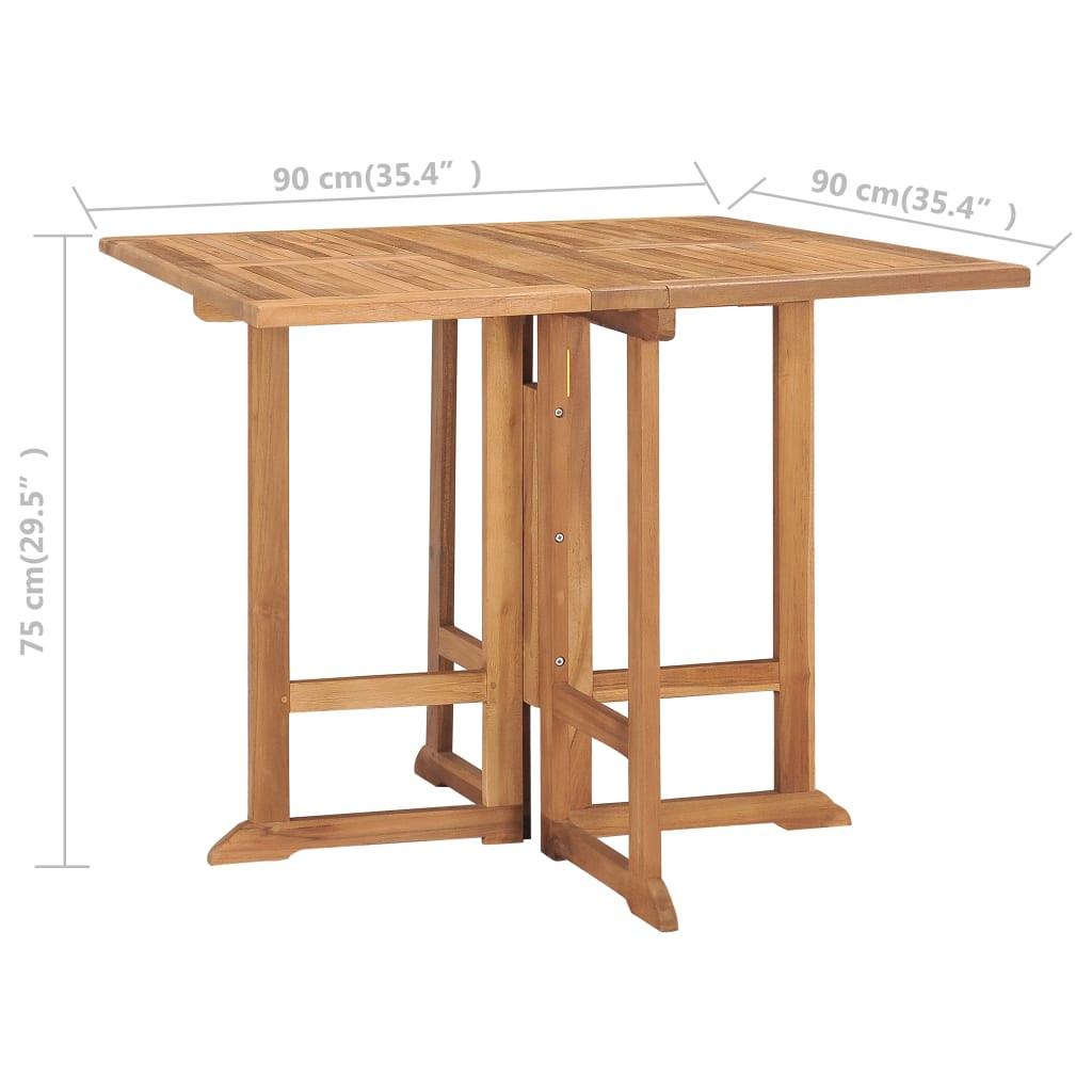 VidaXL set da pranzo da esterno Teak riciclato  